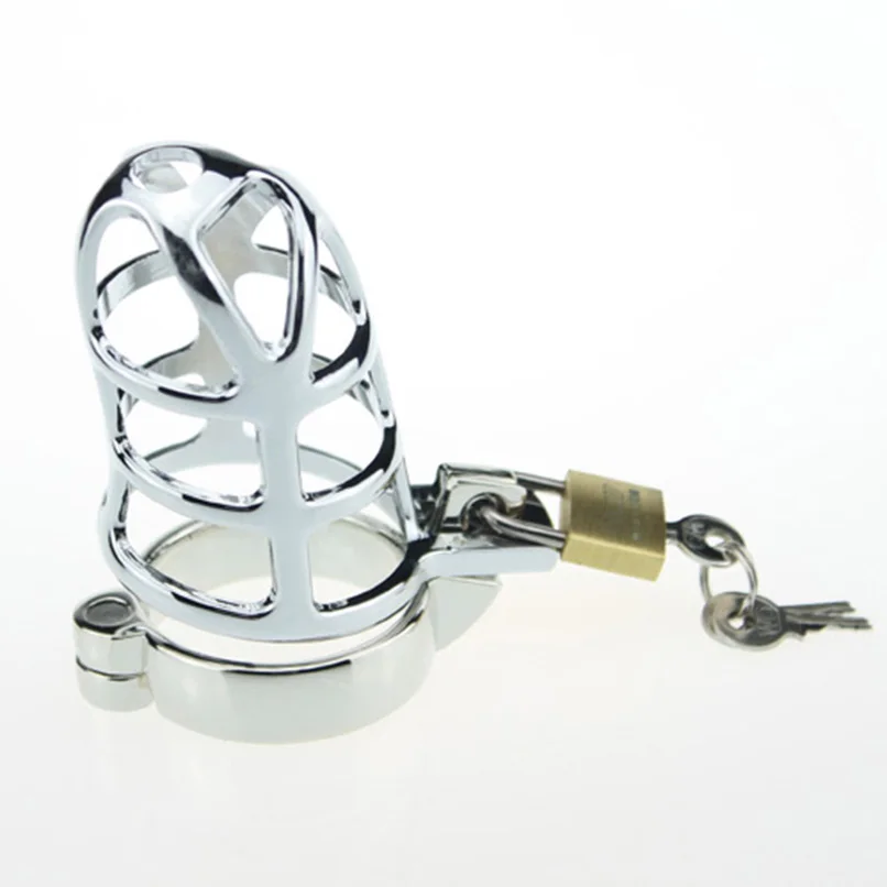 Male Sex Products Chastity Device Virginity Lock Penis Cage With Adjustable Cock Ring, Chastity Belt Cock Cage Sex Toys For Man