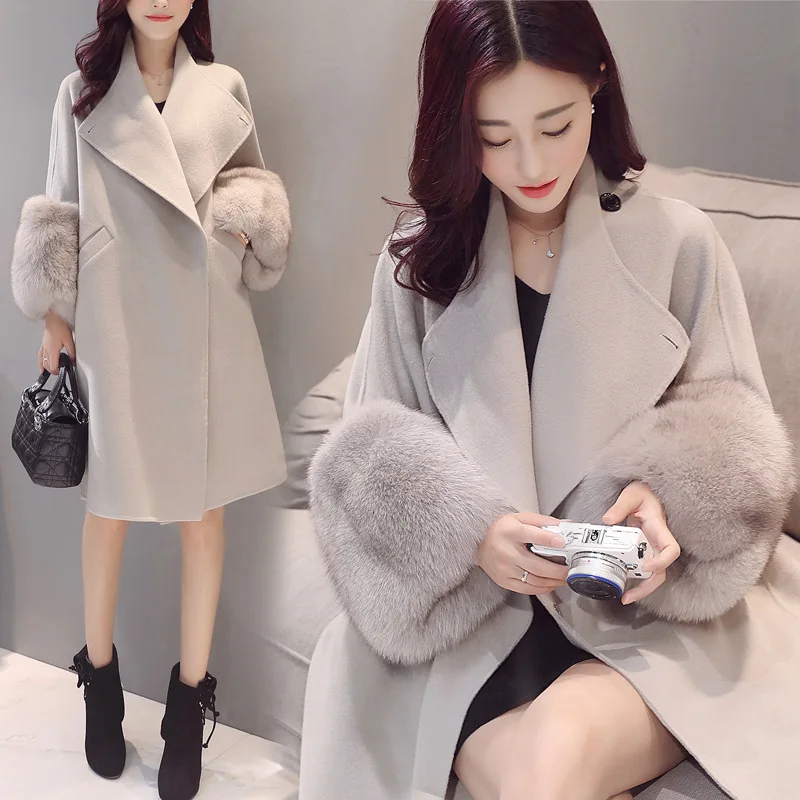 high quality Spring Autumn Winter Women's Wool Coat Solid slim Coat Fashion female jackets Ladies Woolen Coat
high quality Spring Autumn Winter Women's Wool Coat Solid slim Coat Fashion female jackets Ladies Woolen Coat
