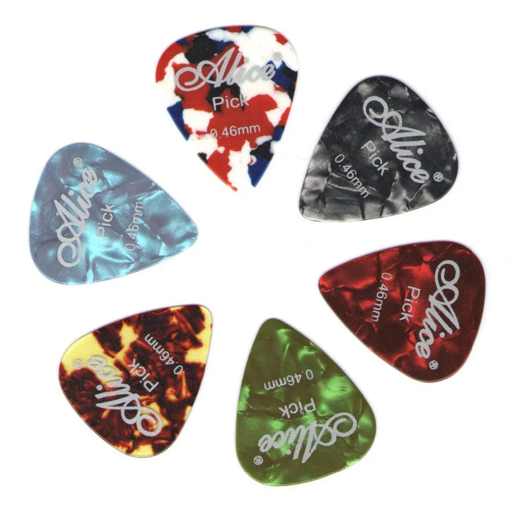 Гитарные медиаторы Alice Celluloid толщина 0 46 71 81 96 1 20 50 мм 6 шт.|pick guitar strings|pick stickerguitar