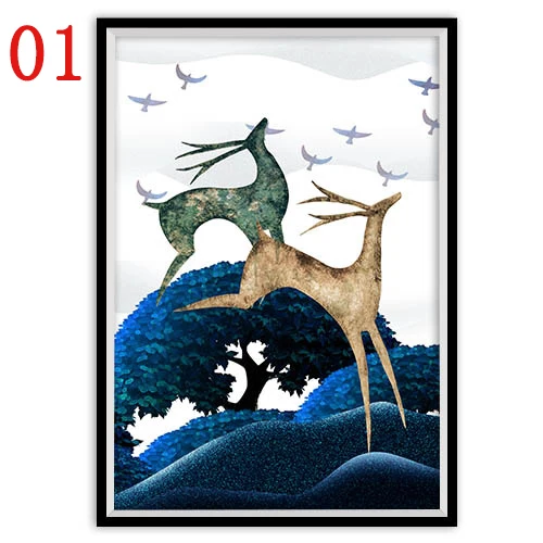 Printing-Art-Nordic-Canvas-Paintings-Fashion-Posters-Animals-Deer-Bird-Tree-Landscape-Pictures-Decoration-Home-Living (3)