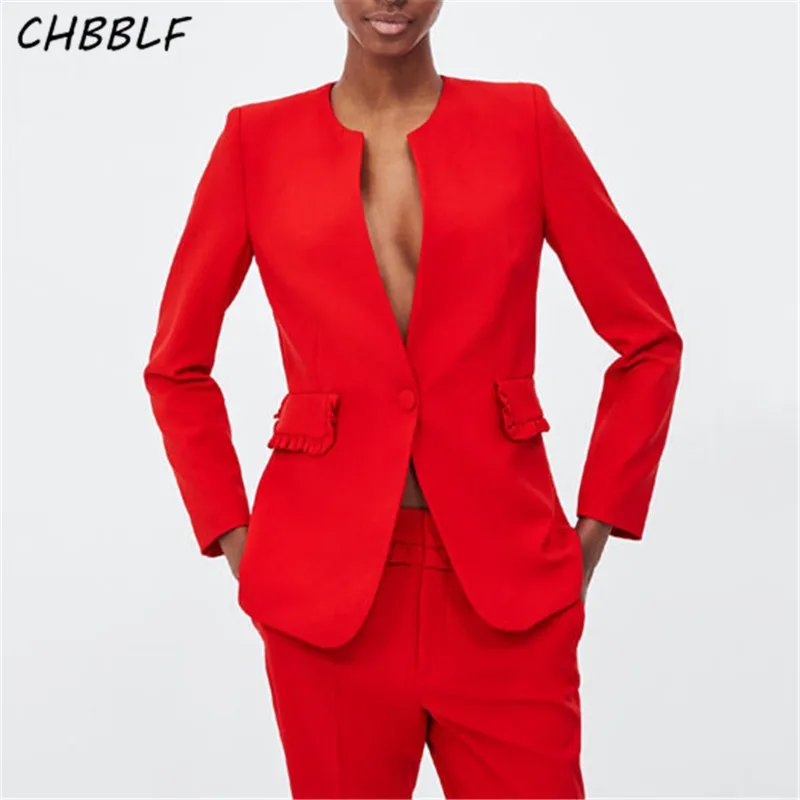 CHBBLF women ruffles pockets blazer O collar long sleeve coat vintage ladies casual brand outerwear casaco tops DFT27196
CHBBLF women ruffles pockets blazer O collar long sleeve coat vintage ladies casual brand outerwear casaco tops DFT27196