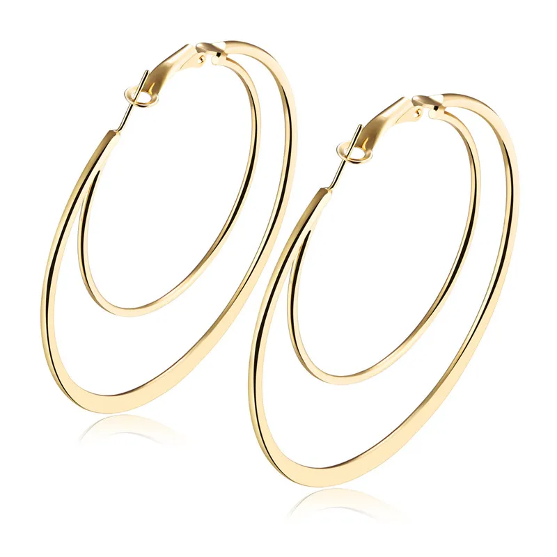 2018 Exaggerated Female sexy Double Round Gold Hoop Earrings For Women Club Party Fashion Contracted Jewelry Gift For Girl
2018 Exaggerated Female sexy Double Round Gold Hoop Earrings For Women Club Party Fashion Contracted Jewelry Gift For Girl