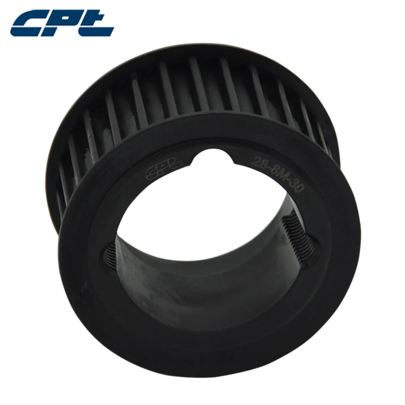 CPT HTD 8M Timing Pulley, steel material, 8mm pitch, 22 Teeth, for 30 mm wide belts, match 1008 taper bush, 22-8M-30-1008(T/L)
CPT HTD 8M Timing Pulley, steel material, 8mm pitch, 22 Teeth, for 30 mm wide belts, match 1008 taper bush, 22-8M-30-1008(T/L)