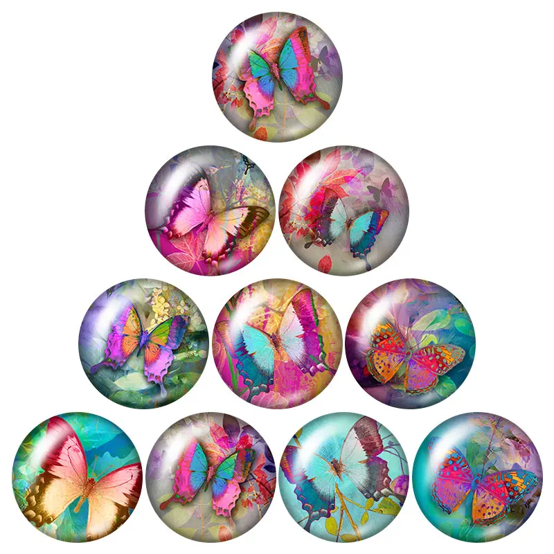 Beauty Butterfly flowers Paintings 10pcs mixed 12mm/16mm/18mm/25mm Round photo glass cabochon demo flat back Making findings
Beauty Butterfly flowers Paintings 10pcs mixed 12mm/16mm/18mm/25mm Round photo glass cabochon demo flat back Making findings