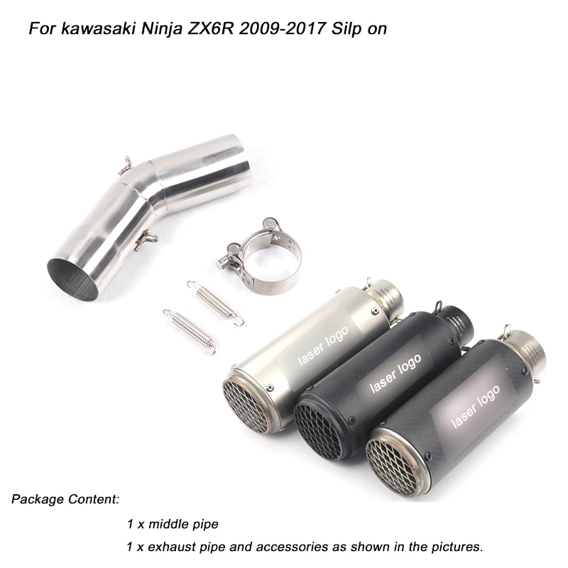 For kawasaki Ninja ZX6R Motorcycle Middle Pipe Link Exhaust Muffler Pipe Silp on 2009 2010 2011 2012 2013 2014 2015 2016 2017
For kawasaki Ninja ZX6R Motorcycle Middle Pipe Link Exhaust Muffler Pipe Silp on 2009 2010 2011 2012 2013 2014 2015 2016 2017
