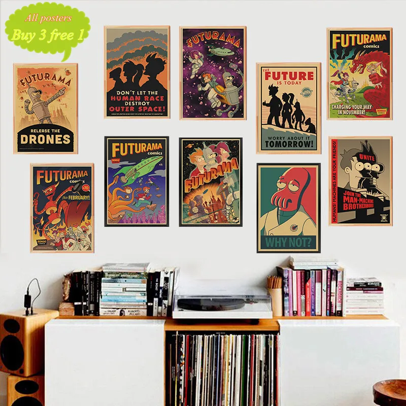 TV Series Futurama American Comic Retro Posters Vintage Kraft Paper Prints Wall Painting Good Quality Decorative Wall Decor
TV Series Futurama American Comic Retro Posters Vintage Kraft Paper Prints Wall Painting Good Quality Decorative Wall Decor