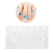 24pcs-10Sheet/חבילה שקוף מדבקות דבקים דו צדדי כלים הארכת False אמנות ציפורן ציפורן 40(China)