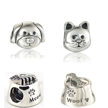 High Quality 925 Sterling Silver Cute Cat & Dog Food & Beads DIY Jewelry Fit Silver Charm Bracelets For Women & Men
High Quality 925 Sterling Silver Cute Cat & Dog Food & Beads DIY Jewelry Fit Silver Charm Bracelets For Women & Men
