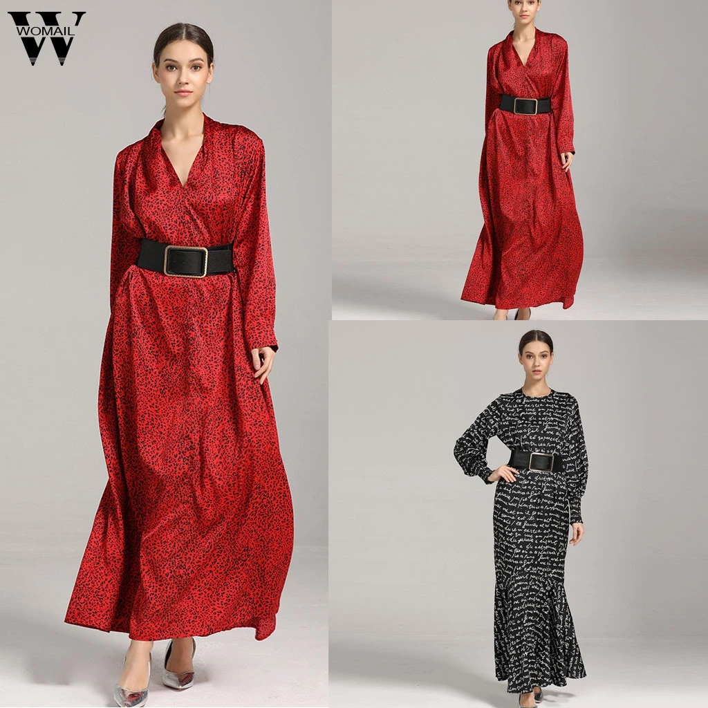 Womail Muslim Dress Women Printing Islamic Dress Long Sleeve Kaftan Elegant Muslim Party Dubai Maxi Dress fashion2019 A9
Womail Muslim Dress Women Printing Islamic Dress Long Sleeve Kaftan Elegant Muslim Party Dubai Maxi Dress fashion2019 A9