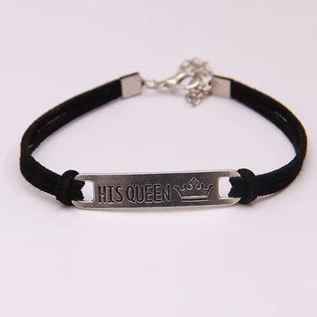 Hand Stamped Her King His Queen Couple Stainless Steel Bracelets For Boyfriend Girlfriend Couple Trendy Jewelry Lover Bracelet
Hand Stamped Her King His Queen Couple Stainless Steel Bracelets For Boyfriend Girlfriend Couple Trendy Jewelry Lover Bracelet