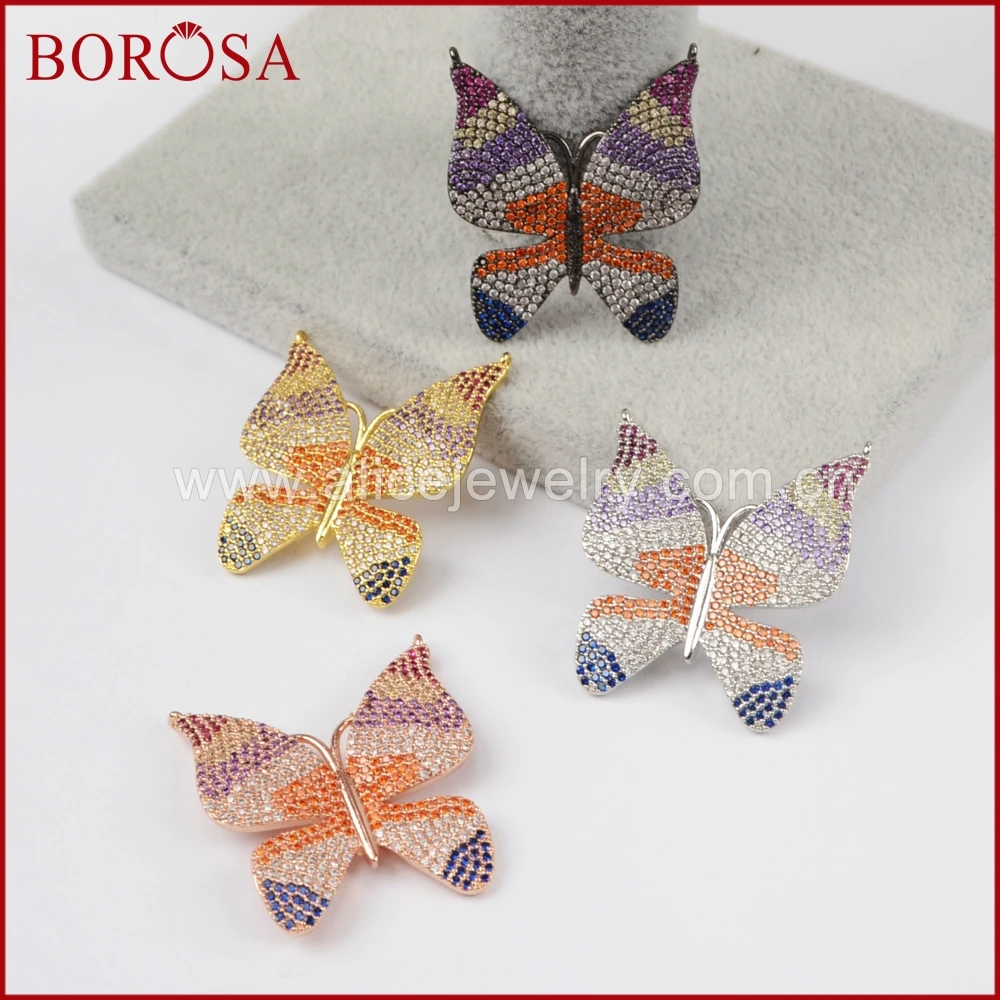 BOROSA Handcrafted 5PCS Fashion CZ Cubic Zirconia Butterfly Connector Double Bails Drusy Pendant Charms for Jewelry Making WX609
BOROSA Handcrafted 5PCS Fashion CZ Cubic Zirconia Butterfly Connector Double Bails Drusy Pendant Charms for Jewelry Making WX609