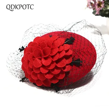 QDKPOTC Quality Wool Felt Women Hat Veil Vintage Elegant Fedoras Mesh Wedding Party Church Hats Winter Banquet Female Berets
QDKPOTC Quality Wool Felt Women Hat Veil Vintage Elegant Fedoras Mesh Wedding Party Church Hats Winter Banquet Female Berets