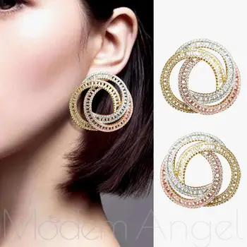 ModemAngel Luxury AAA Trendy Cubic Zirconia Pave Setting Stud Multi-layered Clear Stone Big earrings
ModemAngel Luxury AAA Trendy Cubic Zirconia Pave Setting Stud Multi-layered Clear Stone Big earrings