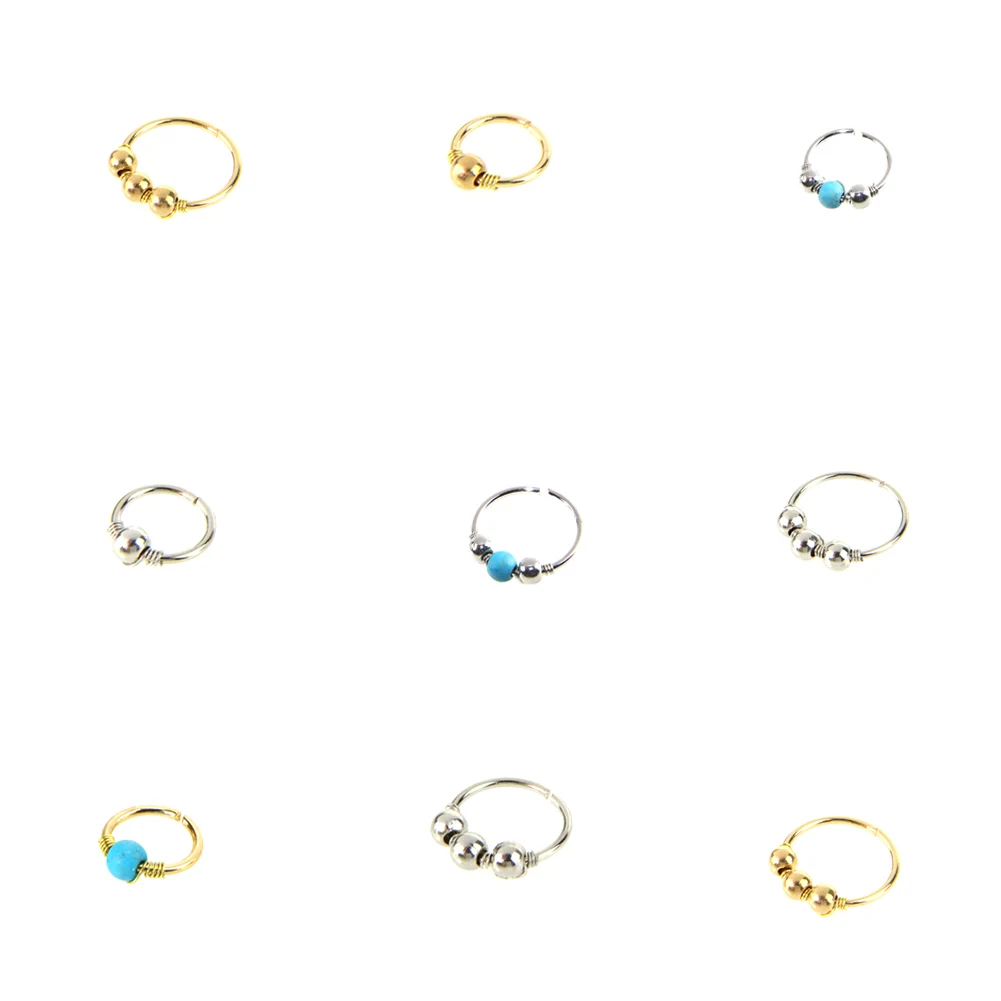 1Pcs/Set 6mm/ 8mm/10mm Fashion Retro Round Beads Nose Ring Nostril Hoop Body Piercing Jewelry
1Pcs/Set 6mm/ 8mm/10mm Fashion Retro Round Beads Nose Ring Nostril Hoop Body Piercing Jewelry