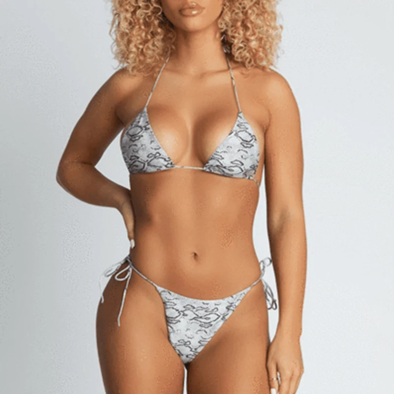 2019 Female Swimsuit Extreme Micro Bikini String Triangle Push Up Sexy Swimwear Women Biquini Summer Bathers Snake Print Bikini
2019 Female Swimsuit Extreme Micro Bikini String Triangle Push Up Sexy Swimwear Women Biquini Summer Bathers Snake Print Bikini