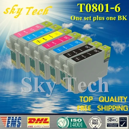 One set Plus One BK Compatible Cartridge For T0801 - T0806 , For Epson Stylus photo P50 T59 R265 R270 R285 R290 R360 TX659 etc
One set Plus One BK Compatible Cartridge For T0801 - T0806 , For Epson Stylus photo P50 T59 R265 R270 R285 R290 R360 TX659 etc