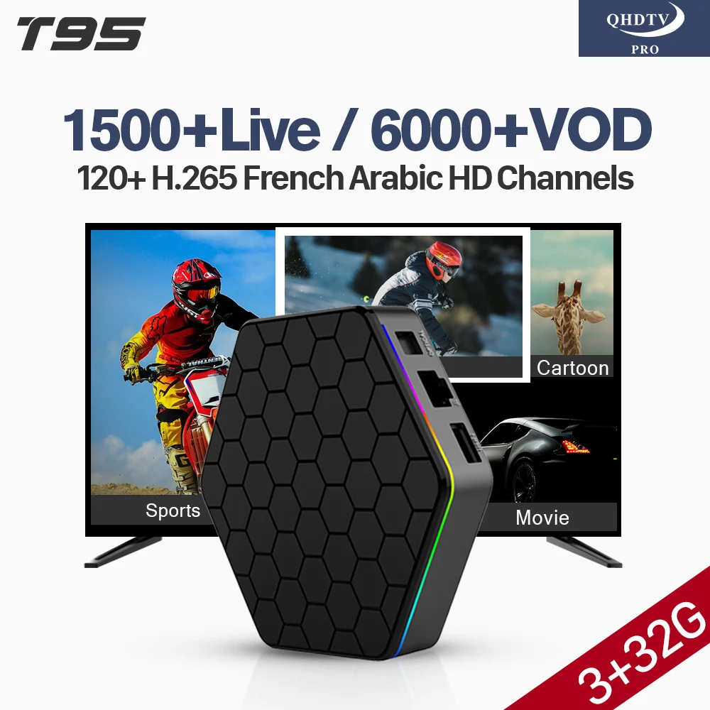 Arabic French T95Z Plus IPTV Box Android 7.1 TV S912 3G RAM+32G ROM Tunisia Spain Morocco Netherlands IP TV Box 1 Year QHDTV Pro
Arabic French T95Z Plus IPTV Box Android 7.1 TV S912 3G RAM+32G ROM Tunisia Spain Morocco Netherlands IP TV Box 1 Year QHDTV Pro