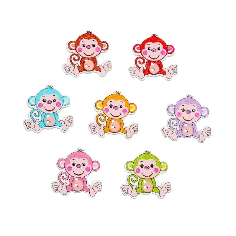 Wholesale 50Pcs Mixed Monkey Decorative Wood Buttons For Craft DIY Scrapbooking 2Holes 29*28mm
Wholesale 50Pcs Mixed Monkey Decorative Wood Buttons For Craft DIY Scrapbooking 2Holes 29*28mm