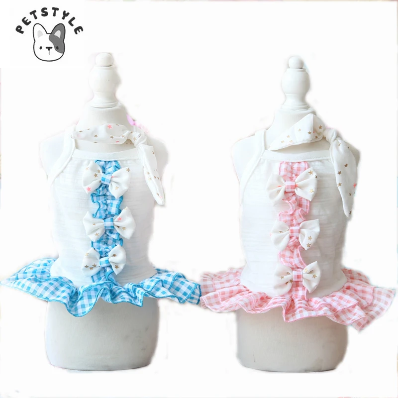 PETSTYLE Summer Pet Dog Dress Shirt Bowknot Lattice Pet Costume Puppy Cat Wedding Princess Teddy Skirt Dogs Clothes
PETSTYLE Summer Pet Dog Dress Shirt Bowknot Lattice Pet Costume Puppy Cat Wedding Princess Teddy Skirt Dogs Clothes