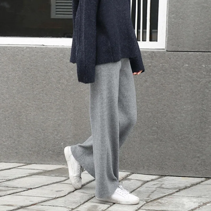 New Winter Pants Women Warm knitting Wide Leg straight Pant Woman High Waist loose Trousers pantalons femme harajuku Casual Pant
New Winter Pants Women Warm knitting Wide Leg straight Pant Woman High Waist loose Trousers pantalons femme harajuku Casual Pant