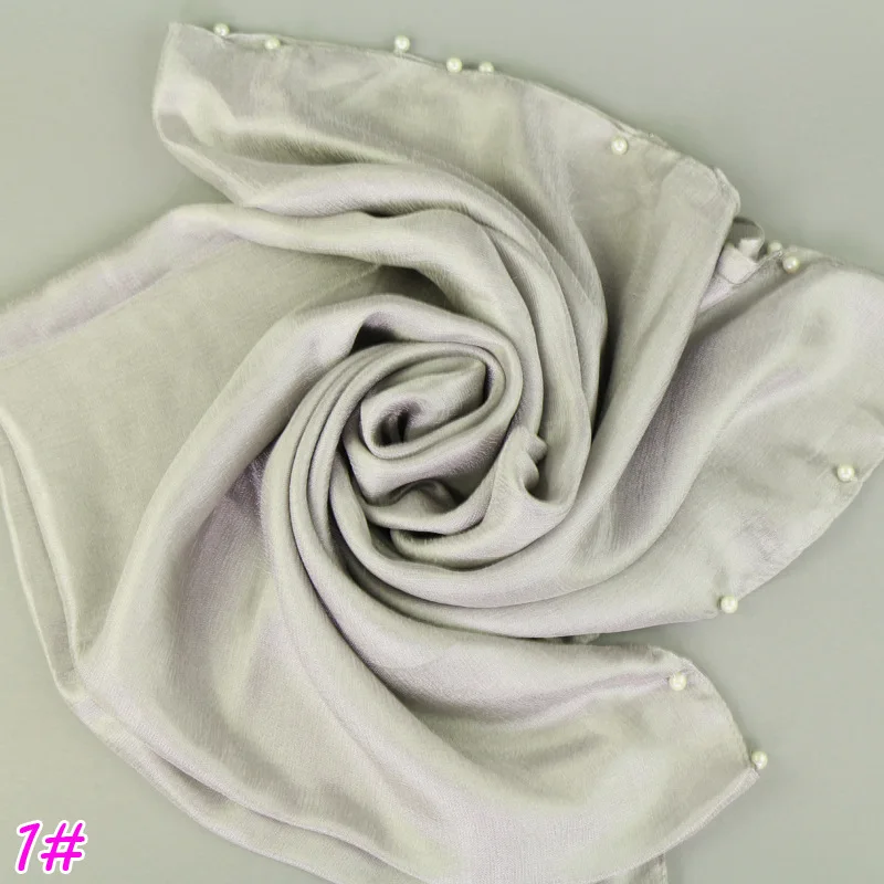 2018 Fashion Plain Solid Color Pearl Line Shawl Scarf From Holland Silk Soft Beads Summer Soft Foulards Sjaal Muslim Hijab Snood
2018 Fashion Plain Solid Color Pearl Line Shawl Scarf From Holland Silk Soft Beads Summer Soft Foulards Sjaal Muslim Hijab Snood
