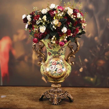Luxurious living room decoration decoration entrance retro vase crafts decoration vase floral style TV cabinet
Luxurious living room decoration decoration entrance retro vase crafts decoration vase floral style TV cabinet
