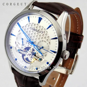 Corgeut 44mm White Dial silver case Luxury Day Date Automatic Stainless steel mens watch
Corgeut 44mm White Dial silver case Luxury Day Date Automatic Stainless steel mens watch