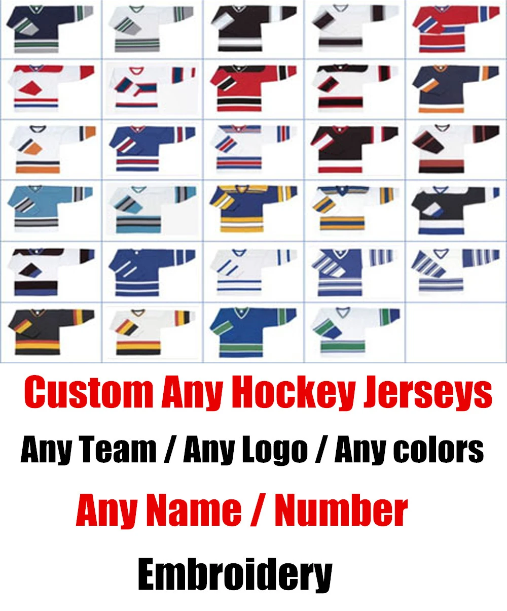 Image Special Custom High Quality ICE Hockey Jerseys Any logo Name Number Color Size Sewn On XXS 6XL Embroidery China Free Shipping