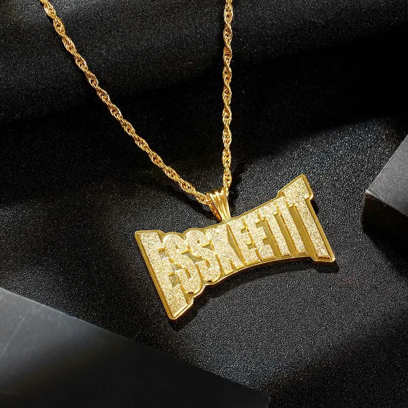 Personalized Metal Scrub Letter Big Pendant Necklaces Women Men Hip Hop Jewelry Fashion Gold Silver Long Chain Necklace Gifts
Personalized Metal Scrub Letter Big Pendant Necklaces Women Men Hip Hop Jewelry Fashion Gold Silver Long Chain Necklace Gifts