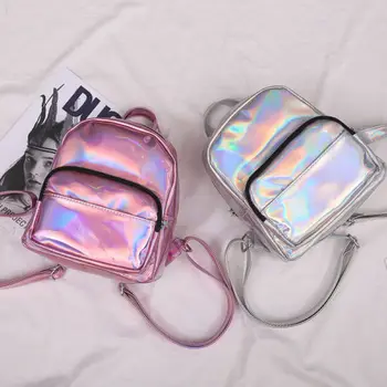 2017 Silver Pink fashion Laser Backpack women girls Bag Holographic Small Size Backpack for teenage girls
2017 Silver Pink fashion Laser Backpack women girls Bag Holographic Small Size Backpack for teenage girls