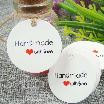 1.18*1.18inch100pcs circle white paper handmade with love product hang tag custom price name brand tag for gift candy box mark
1.18*1.18inch100pcs circle white paper handmade with love product hang tag custom price name brand tag for gift candy box mark
