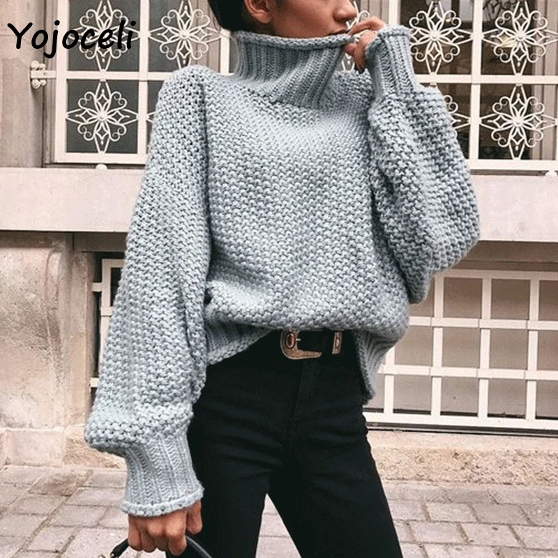 Yojoceli warm turtleneck sweater women long sleeve loose style ugly knitted pullover casual streetwear jumper female
Yojoceli warm turtleneck sweater women long sleeve loose style ugly knitted pullover casual streetwear jumper female