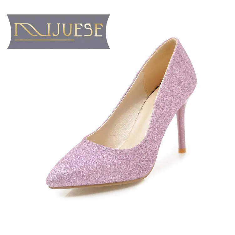 MLJUESE 2018 women pumps autumn spring pointed toe slip on Gold color fashion style high heels women size 34-43
MLJUESE 2018 women pumps autumn spring pointed toe slip on Gold color fashion style high heels women size 34-43