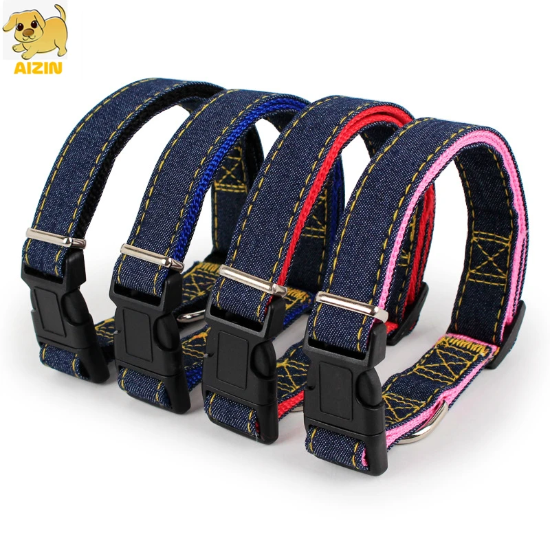 Pet Dog Collars Strong Jean Dog Cat Outdoor Running Lead Collar Adjustable Solid Color For Small Medium Puppy Pets Supplier
Pet Dog Collars Strong Jean Dog Cat Outdoor Running Lead Collar Adjustable Solid Color For Small Medium Puppy Pets Supplier
