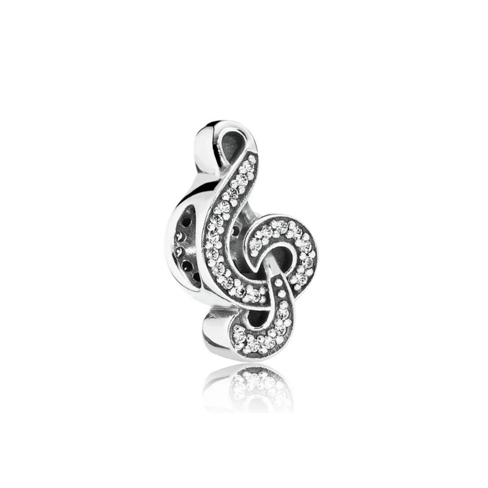 NEW 2018 100% 925 Sterling Silver Sweet Music Treble Clef Clear CZ Bead Fits Original Bracelets DIY Jewelry For Mother Gift
NEW 2018 100% 925 Sterling Silver Sweet Music Treble Clef Clear CZ Bead Fits Original Bracelets DIY Jewelry For Mother Gift