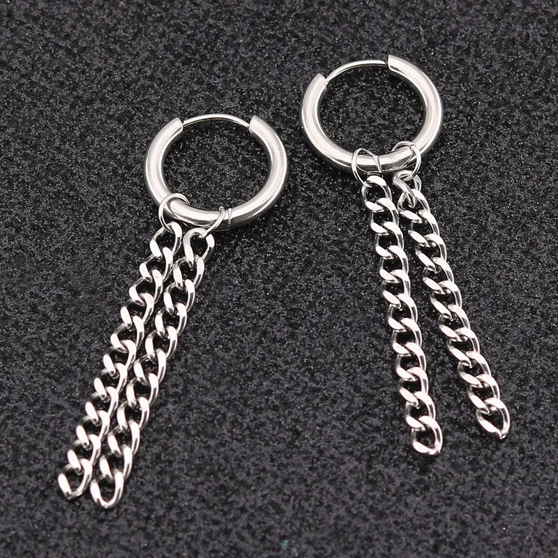 Trendy Punk Stainless steel Gold Silver Color Round Shaped Long Tassel Stud Earring For Women Ear Jewelry
Trendy Punk Stainless steel Gold Silver Color Round Shaped Long Tassel Stud Earring For Women Ear Jewelry