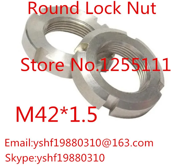 1PC M42*1.5 stainless steel round nut 304 four-slot nut slotted nut retaining nut
1PC M42*1.5 stainless steel round nut 304 four-slot nut slotted nut retaining nut