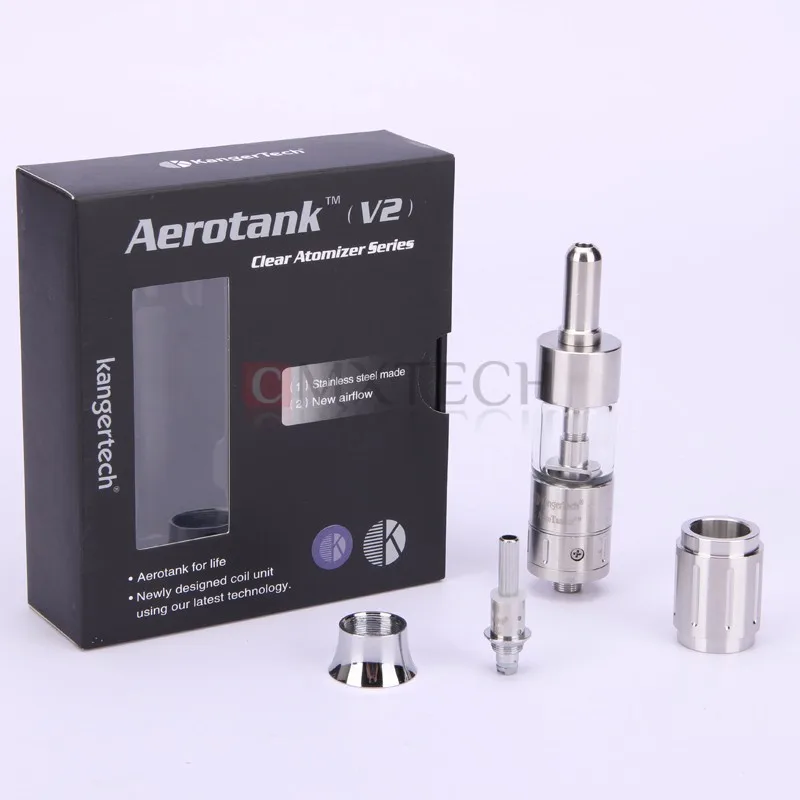 Original Kanger Aerotank V2 Atomizer Clearomizer Tank with New Dual Coil Heads Can Match for E Cigarettes Kangertech Kbox Mod
Original Kanger Aerotank V2 Atomizer Clearomizer Tank with New Dual Coil Heads Can Match for E Cigarettes Kangertech Kbox Mod