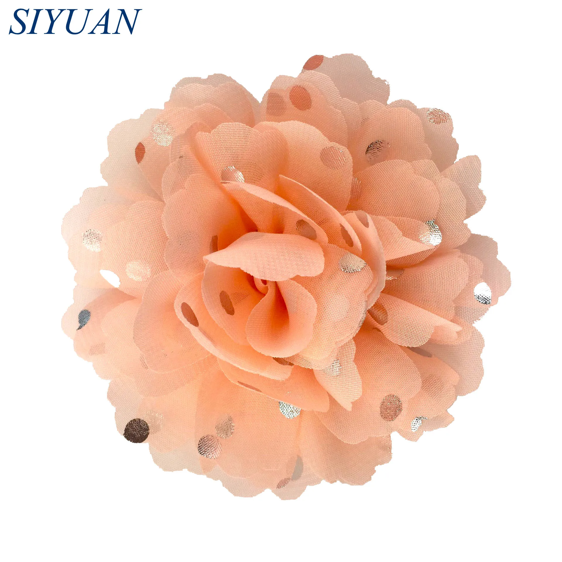 10pcs/lot Kids Headwear Accessories 10cm Chiffon Flower Silver Polka Dot Ruffled Fabric Flower TH294
10pcs/lot Kids Headwear Accessories 10cm Chiffon Flower Silver Polka Dot Ruffled Fabric Flower TH294