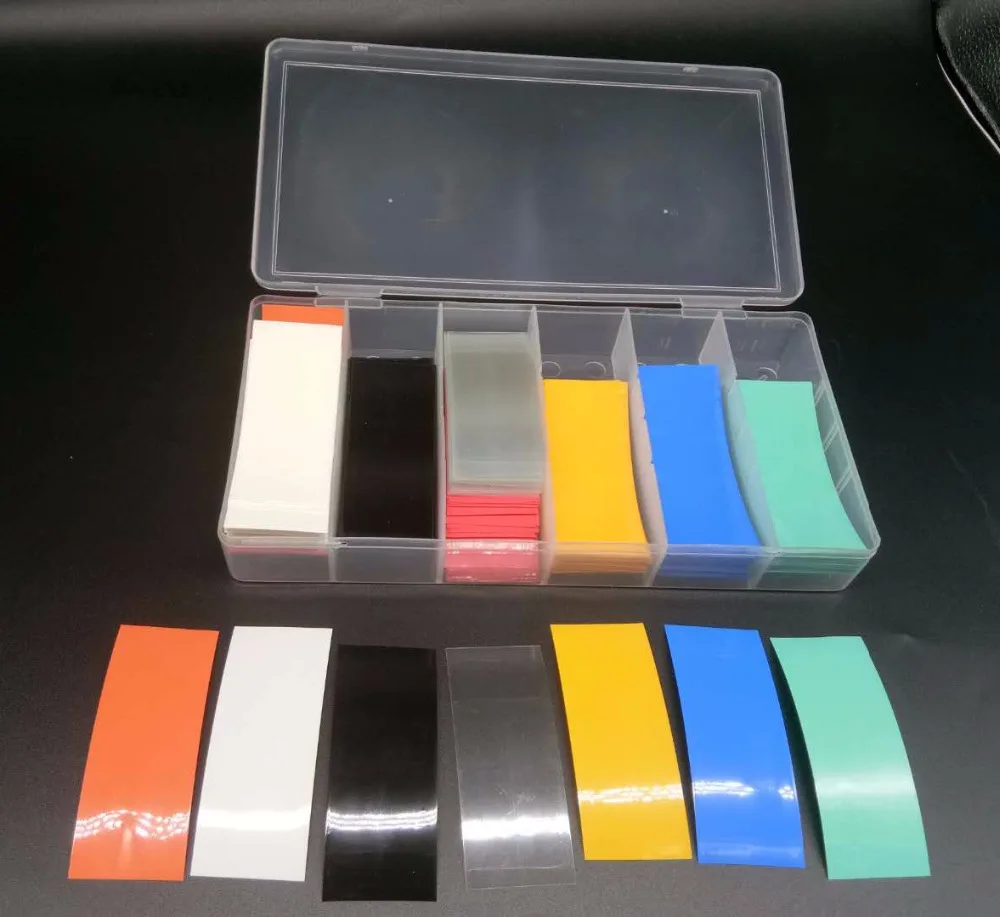 

280 Pcs 8 Color 29.5MM*18.5MM PVC 18650 18500 Battery Heat Shrink Tubing Tube Shrink Film Assorted Kit with Storage Box Quality