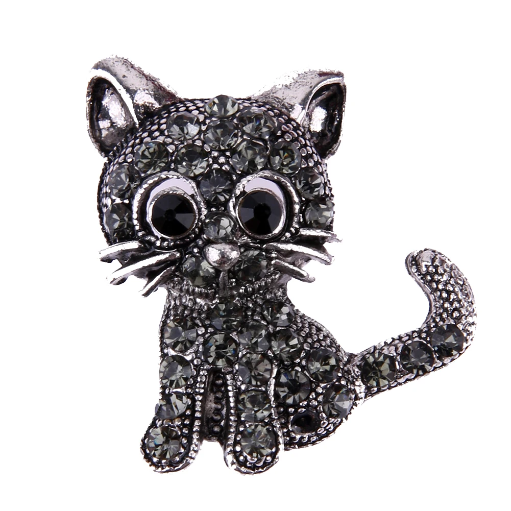 Vintage Black Crystal Cute Cat Brooch Pins 28*31*3mm Women Brooch 2018 Fashion Pin up Brooch Accessories Cat Brooch
Vintage Black Crystal Cute Cat Brooch Pins 28*31*3mm Women Brooch 2018 Fashion Pin up Brooch Accessories Cat Brooch