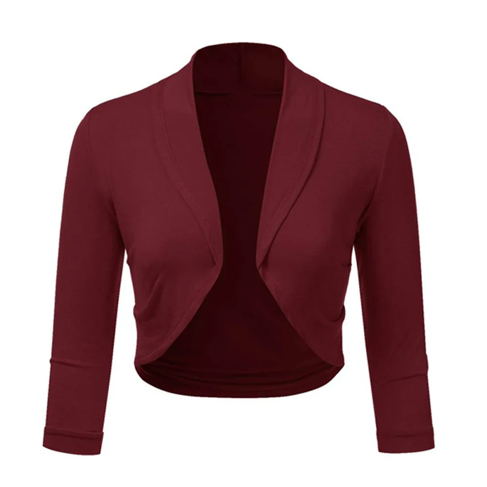 Women bolero Coat Plus Size Solid Shrug Open Front Three Quarter Cropped Mini Office Work Cardigan Solid Female cardigan
Women bolero Coat Plus Size Solid Shrug Open Front Three Quarter Cropped Mini Office Work Cardigan Solid Female cardigan