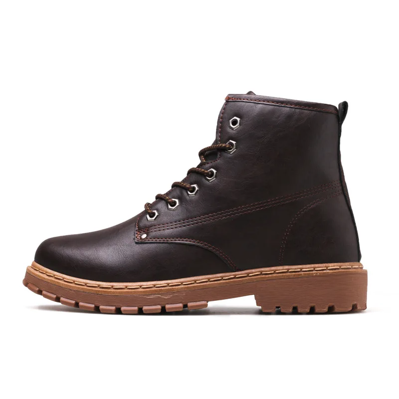 Winter Shoes Men Martin Boots 2018 Fashion Leather High Top Casual Shoes Black Low Heel Lace Up Men Boot Wear Resistant Shoes
Winter Shoes Men Martin Boots 2018 Fashion Leather High Top Casual Shoes Black Low Heel Lace Up Men Boot Wear Resistant Shoes