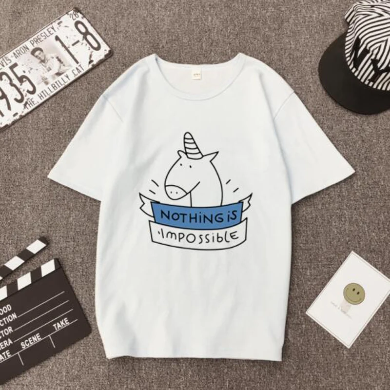 Spring Summer T shirt Woman Nothing is impossible High Quality Letters Print Short Sleeve O Neck Woman Tshirt Casual Ladies Top
Spring Summer T shirt Woman Nothing is impossible High Quality Letters Print Short Sleeve O Neck Woman Tshirt Casual Ladies Top