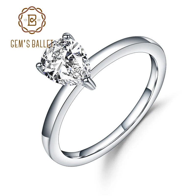 Gem's Ballet 925 Sterling Silver White CZ Ring 1.31Ct Cubic Zirconia Solitaire Wedding Engagement Rings For Women Fine Jewelry
Gem's Ballet 925 Sterling Silver White CZ Ring 1.31Ct Cubic Zirconia Solitaire Wedding Engagement Rings For Women Fine Jewelry