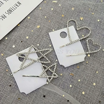 1 Set Women Metal Alloy One Word Bobby Pins Glitter Rhinestone Star Heart Arrow Hair Clips Vitnage Jewelry Hair Accessories
1 Set Women Metal Alloy One Word Bobby Pins Glitter Rhinestone Star Heart Arrow Hair Clips Vitnage Jewelry Hair Accessories