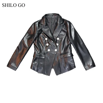 SHILO GO Leather Jacket Womens Spring Fashion sheepskin genuine leather coat lapel collar single breasted office lady OL slim
SHILO GO Leather Jacket Womens Spring Fashion sheepskin genuine leather coat lapel collar single breasted office lady OL slim