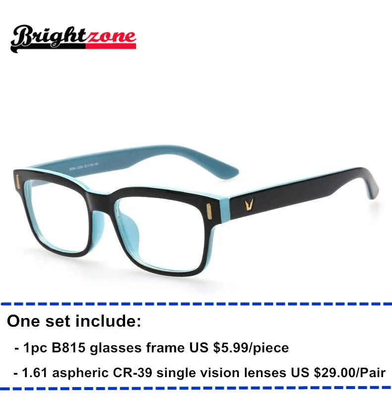 New V-shape Retro & Vintage Unisex Prescription Eyeglasses Glasses Optical Frame + 1.61 HMC aspheric CR-39 single vision lenses
New V-shape Retro & Vintage Unisex Prescription Eyeglasses Glasses Optical Frame + 1.61 HMC aspheric CR-39 single vision lenses