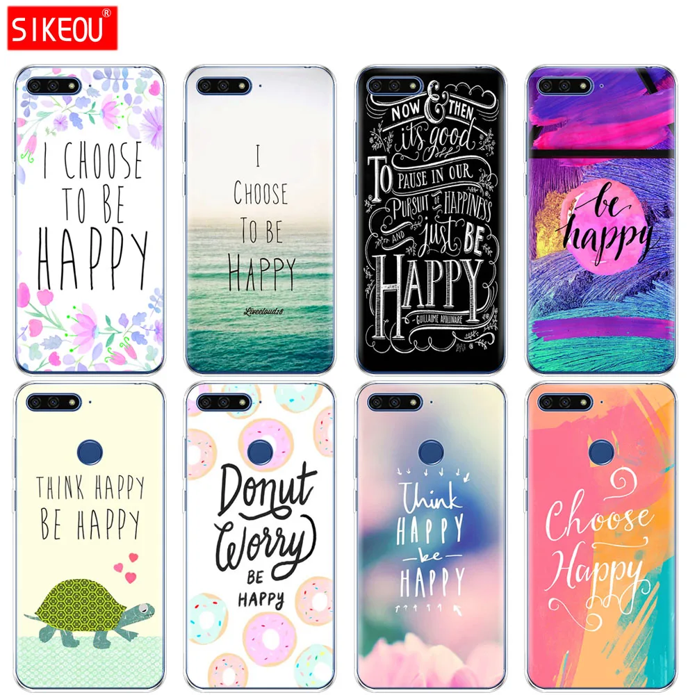Silicone Cover Phone Case For Huawei Honor 7A PRO 7C Y5 Y6 Y7 Y9 2017 2018 Prime Think Be Happy Choose
Silicone Cover Phone Case For Huawei Honor 7A PRO 7C Y5 Y6 Y7 Y9 2017 2018 Prime Think Be Happy Choose