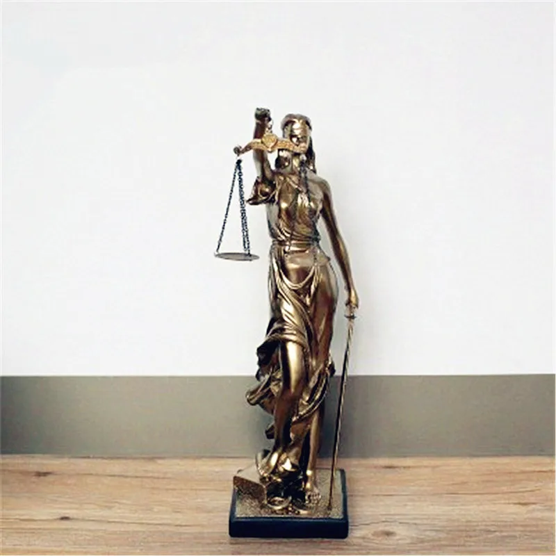 Lady Justice Imitation Cuprum Mythological Figures Colophony Crafts Sculpture Desktop Decoration G1550
Lady Justice Imitation Cuprum Mythological Figures Colophony Crafts Sculpture Desktop Decoration G1550